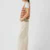 Jacquard Stripe Linen Cotton Tank
