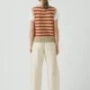 Jacquard Stripe Linen Cotton Tank
