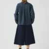 Railroad Stripe Cotton Smock Popover Shirt
