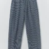 Jude Stripe Wide Leg Denim Trousers