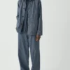 Jude Stripe Wide Leg Denim Trousers