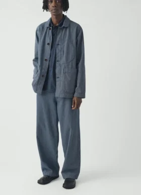 Jude Stripe Wide Leg Denim Trousers