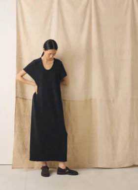 Knitted Linen Cotton T Shirt Dress