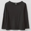 Lia Cotton Boat Neck Tee