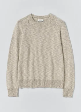 Linen Cotton Crew Neck Sweater