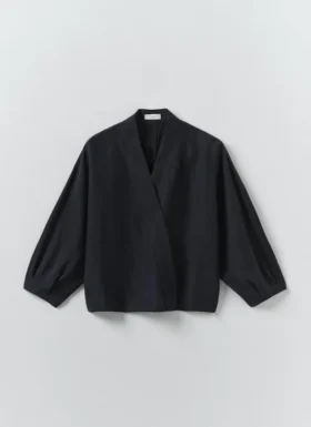 Linen Silk Wrap Shirt