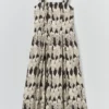 Market Fish Print Cotton Poplin Dress