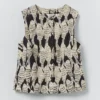 Market Fish Print Cotton Poplin Top