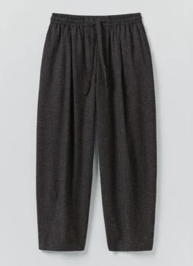 Minako Check Cotton Cashmere Pants