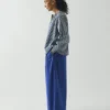 Natural Dye Stripe Cotton Gathered Top
