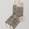 Nishiguchi Kutsushita Wool Jacquard Socks