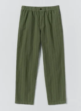 Overdyed Stripe Elasticated Cotton Linen Pants