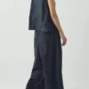 Panelled Garment Dyed Sleeveless Top