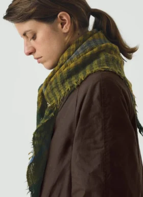 Pantry Check Boiled Wool Scarf