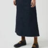 Patch Pocket Organic Indigo Denim Skirt