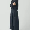 Pleated Wrap Denim Culottes