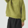Racked Rib Wool Cotton Sweater