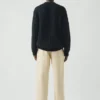 Racked Rib Wool Cotton Sweater