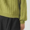 Racked Rib Wool Cotton Sweater