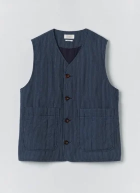 Railroad Stripe Padded Gilet