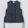 Railroad Stripe Side Tie Vest