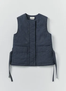 Railroad Stripe Side Tie Vest