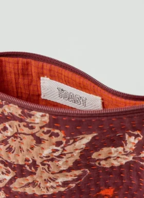 Remnant Fabric Kantha Pouch
