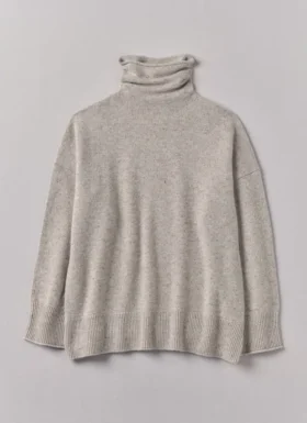 Roll Neck Wool Cashmere Sweater