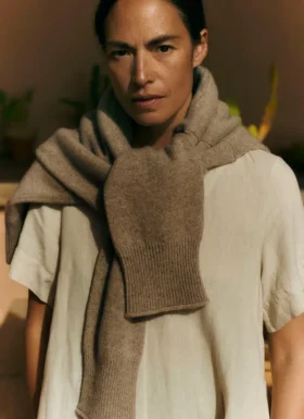 Roll Neck Wool Cashmere Sweater