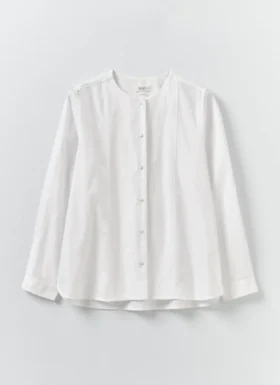 Round Neck Cotton Oxford Shirt