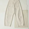 Sculptural Seamed Denim Pants