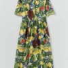 Selma Sketched Fruit Print Shirt Dress