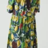 Selma Sketched Fruit Print Shirt Dress
