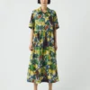 Selma Sketched Fruit Print Shirt Dress