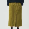 Straight Cotton Twill Skirt
