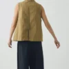 Stripe Cotton Linen Waistcoat