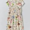Table Setting Print Cotton Dress