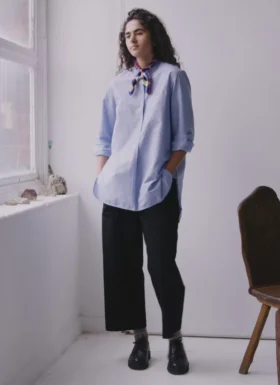 Taro Cotton Oxford Long Shirt