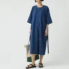 Tea Towel Stripe Cotton Dress