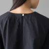 Textured Cotton Poplin V-Neck Top