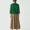 Textured Rib Linen Cotton Sweater