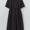 Tie Waist Cotton Twill Dress
