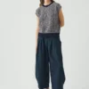 Wavy Stripe Knitted Wool Cotton Top