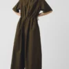 Wide Leg Cotton Poplin Jumpsuit