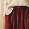 Wide Leg Pull On Crinkle Cotton Gauze Pants