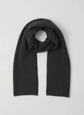 Wool Cashmere Fisherman Rib Scarf