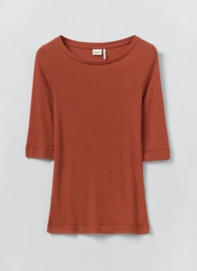 Wool Lyocell Scoop Neck Tee